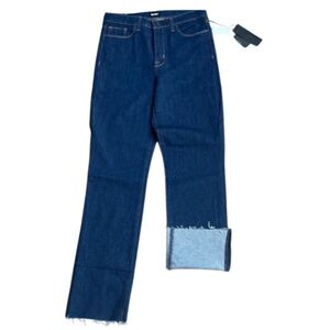 Hudson jean high rise Zoeey deep cuff straight crop jean casual denim size 27